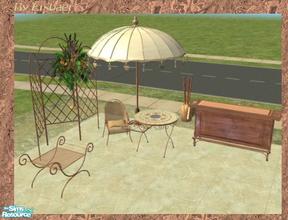 Sims 2 — SIP Romantic Mallorca Copper by Eisbaerbonzo — When I saw the umbrella in my Mallorca holiday hotel, my first