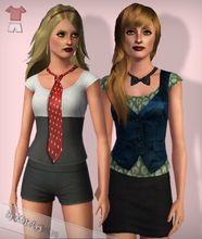 Sims 3 — Fashion set 19 - (In)formal tops by katelys — This set includes two new formal/ casual tops. They both have 3