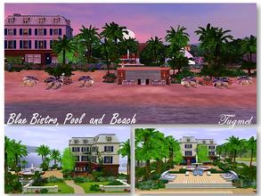 Sims 3 — Blue Bistro, Pool and Beach by TugmeL — By TugmeL@TSR 