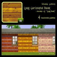 Sims 3 — Long Deck (horizontal) by Semitone — The remake of my Long Deck. Now you can recolor 4 palettes and make more
