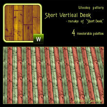 Sims 3 — Short Deck (vertical) by Semitone — The remake of my Short Deck. Now you can recolor 4 palettes and make more