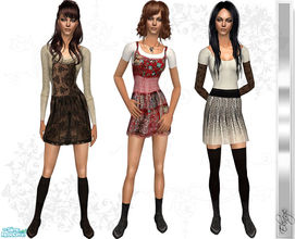 Sims 2 — EKN Set - 45 by ekinege — 1 new mesh + 3 recolor - Adult&Young Adult