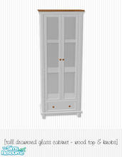 Sims 2 — Mission Bay Glass Cabinetry - Wood Top & Knobs Tall Drawered by Living Dead Girl — Recolour in white with