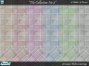 Sims 2 — Tile Collection No2 by elmazzz — -Second set of tile collections which can be used in Bathrooms, Kitchens etc.