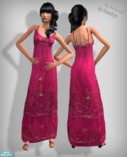 Sims 2 — FS 86 - 3 formals - 1 by katelys — Formal dress in an exotic style.