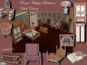 Sims 2 — Royal Antique Bedroom-Oiled Cherry by ead425 — This is a recolor of my Royal Antique Bedroom set. It contains 9