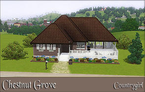 Sims 3 — Chestnut Grove by Countrygirl1 — The Chestnut Grove has one bedroom... one bath... kitchen/dining... living