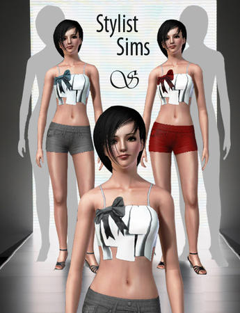 Sims 3 — Ribbon Short Tank by Ekky_Sims —
