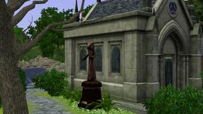 Sims 3 — Serenity Springs by DragonQueen — This lovely cemetery is accompanied by art, stargazing, public restroom, and