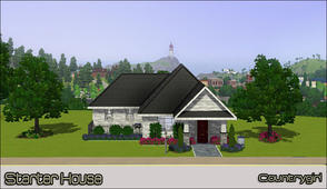 Sims 3 — Starter House by Countrygirl1 — This cozy little starter house has one bed... one bath... kitchen... dining