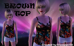Sims 3 — Brown Top by Giuseppe778 — A nice Brown Top for female young adults.