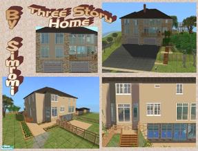Sims 2 — Three Story Home by simromi — This unfurnished home features and lower level garage and indoor pool. No need to