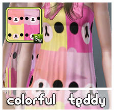 Sims 3 — Colorful Teddy Pattern by llaminsk — A Cute pattern for sims from all ages. ^_ ^