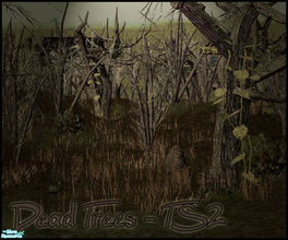 Sims 2 — Dead Trees - TS2 by sim_man123 — Converted from my TS3 set, a set of 4 dead trees for Halloween, graveyards,