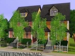 Sims 3 — City Townhomes by SimMonte — Some townnhomes for your neighborhoods. You could play your two favorite families