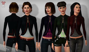 Sims 3 — FS 26 top 03  by katelys — New jacket with 3 recolorable palettes.