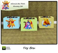 Sims 3 — Winnie the Pooh Toy Box by mensure — Winnie the Pooh Nursery Set_Toy Box by mensure. 