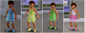 Sims 3 — Toddler panty Dress by MelissaMel — Cute panty dress for small sims :) Mesh is customized by me.