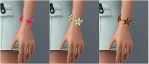 Sims 3 — Flower Bracelet by MelissaMel — This is new mesh of a bracelet with flowers :) Mesh is by me.