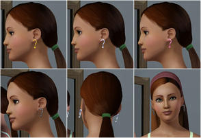 Sims 3 — Question mark Earrings by MelissaMel — New mesh of earrings shaped as question mark :) Mesh is by me.