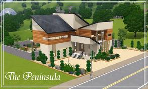 Sims 3 — The Peninsula by Midnight222 — This 2 storey home boasts 3 bedrooms and 1.5 bathrooms. Luscious gardens surround