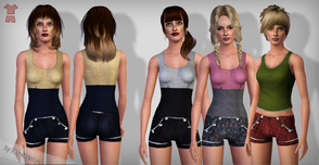 Sims 3 — FS 27 Sportish by katelys — 1 new top, bottom and a pair of shoes. Hope you enjoy:)
