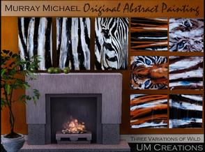 Sims 3 — UM Abstract Painting(s) - Wild by UM_Creations — Three paintings in one single pack - three variations. I