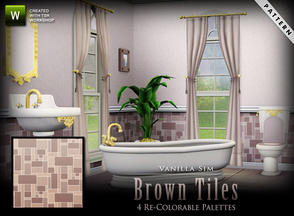 Sims 3 — Brown Tiles by Vanilla Sim — Perfect for a bath or kitchen