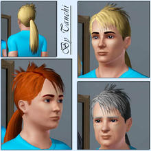 Sims 3 — Long tail with a dissymmetric bang by Tanchi — Long tail with a dissymmetric bang for teen, young adult, adult