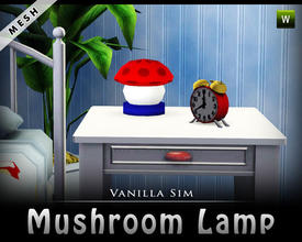Sims 3 — Mushroom Table Lamp by Vanilla Sim — Original mushroom table lamp mesh created by Vanilla_Sim at The Sims