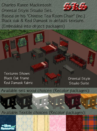 Sims 2 — Mackintosh Oriental Studio Suite by 71robert13 — This suite of furnishings is idealy suited to studio apartments