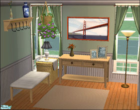 Sims 2 — Blanton Hallway TS2 by sim_man123 — TS2 conversion of my Blanton Hallway from TS3. Contains Sideboard (desk),