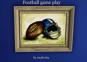 Sims 3 — Game play paintings by ataylor69 — Three large paintings featuring sports game equipment. The price has been set