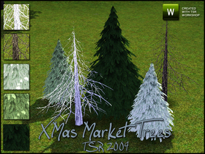Sims 3 —  XMas Market Trees by sim_man123 — 3 new pine trees, made as decorations for part of the TSR XMas Market 2009.