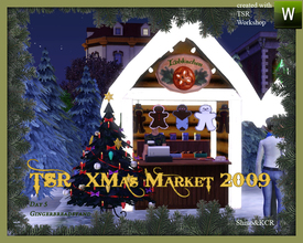 Sims 3 — TSR XMas Market 2009 - Day 5 - Gingerbreadstand by ShinoKCR — This Set includes the Stall for to sell