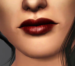 Sims 3 — Lipstick 07 - Femme fatale by katelys — New 3 color lipstick for teen,young adult,adult and elder females.
