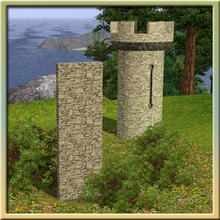 Sims 3 — Castle Brownstone Wallpaper by Cyclonesue — Nothing special - just a pre-matched wallpaper to accompany the