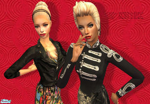 Sims 2 — Leather Jackets by K@ — Leather Jackets combinated with long dresses :)
