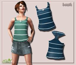 Sims 3 — Backtie Top  by hasel — Two recolorable palets..and a button on it :))