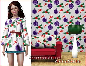 Sims 3 — AnnaSims_ChristmasPattern2 by annasims2 — Christmas Special Pattern2
