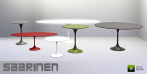 Sims 3 — Saarinen Tables by n-a-n-u — A group of Tulip Tables! 3 dining tables, 2 coffeetables and 1 endtable! Table 2 is