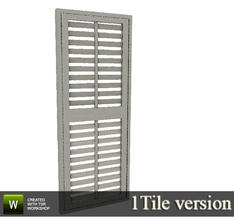 Sims 3 — Wooden Finishes 1Tile Shutters by Angela — Wooden Finishes, 1tiled version of the Shutters. Made by Angela@TSR