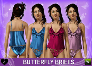 Sims 3 — Butterfly briefs by agapi_r — 