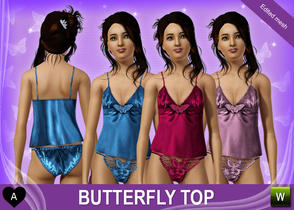 Sims 3 — Butterfly top by agapi_r — 