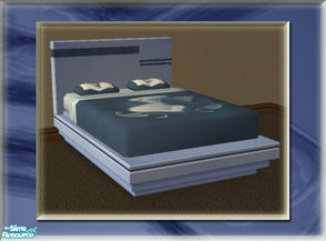 Sims 2 — A Luxurious Night\'s Sleep Bed Frame - Ocean Blue by terriecason — A bed frame recolor in ocean blue for the