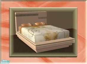 Sims 2 — A Luxurious Night\'s Sleep Bed Frame - Peach by terriecason — A bed frame recolor in peach for the luxurious
