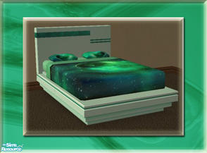 Sims 2 — A Luxurious Night\'s Sleep Bed Frame - Sea Green by terriecason — A bed frame recolor in sea green for the