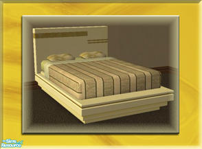 Sims 2 — A Luxurious Night\'s Sleep Bed Frame - Sunshine by terriecason — A bed frame recolor in sunshine yellow for the