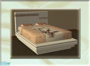 Sims 2 — A Luxurious Night\'s Sleep Bed Frame - Vanilla by terriecason — A bed frame recolor in vanilla for the luxurious
