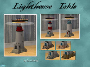 Sims 2 — Lighthouse Table by Simaddict99 — Realistic lighthouse base topped with a simple glass tabletop. This is the